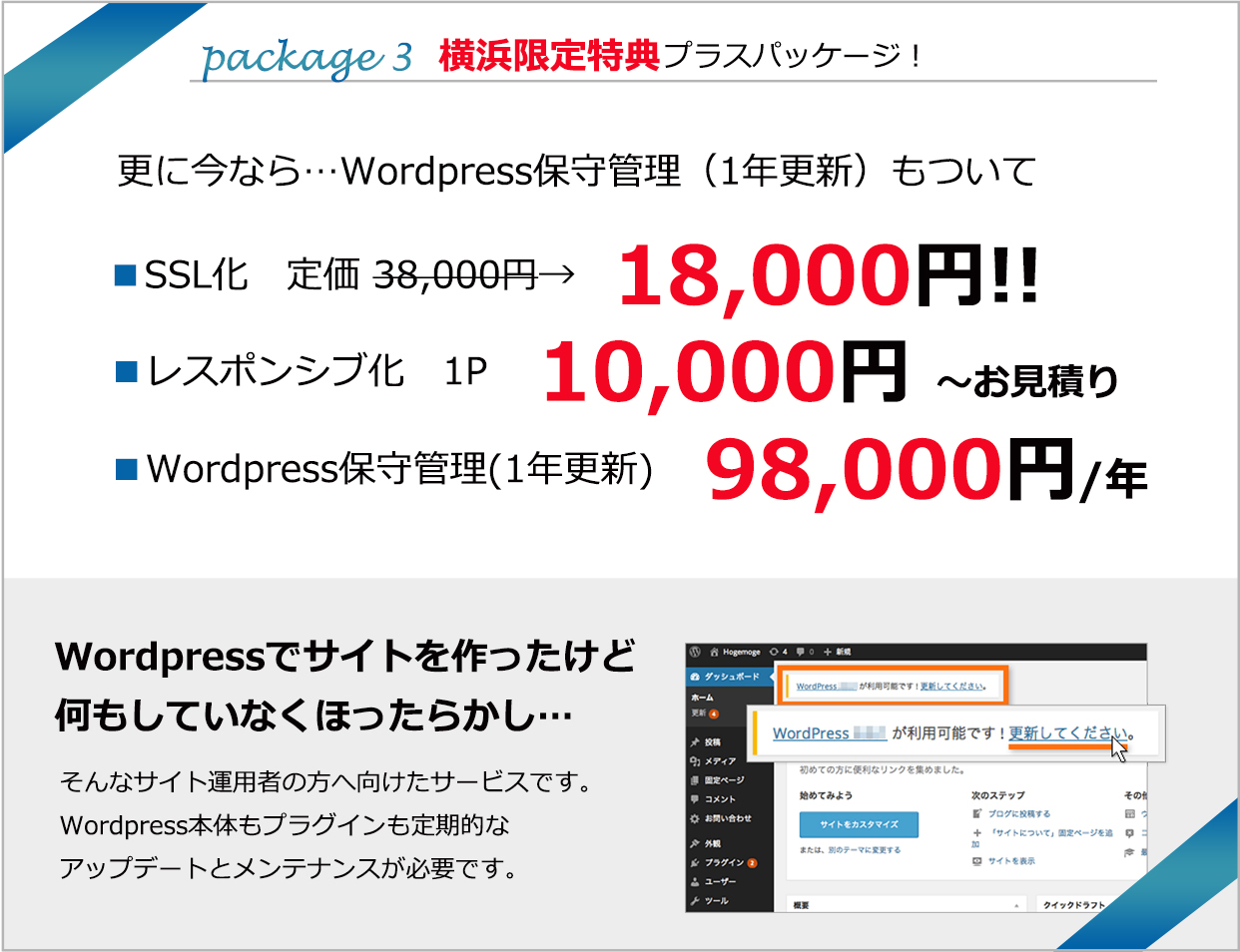 Wordpress保守管理（1年更新）
