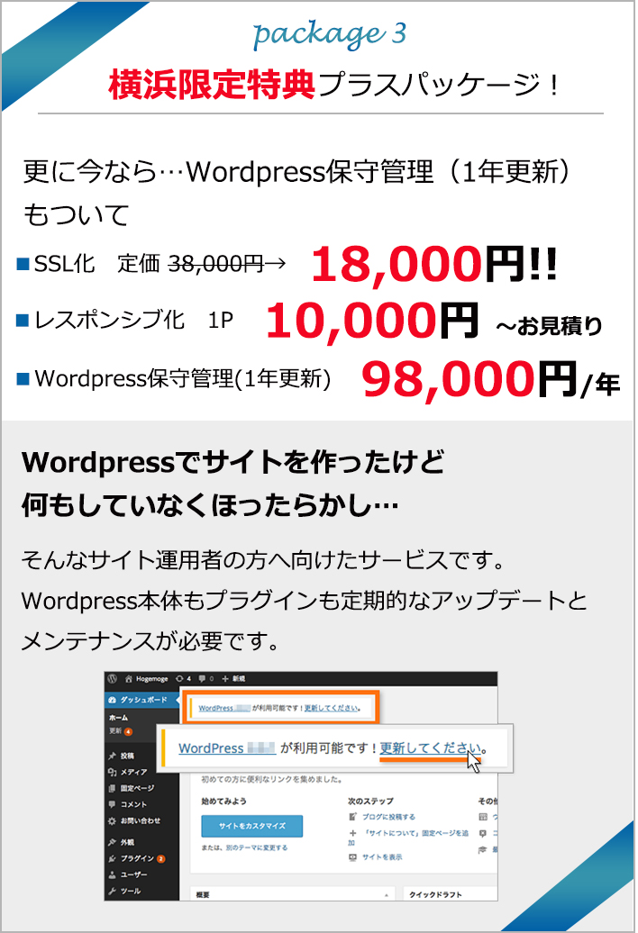 Wordpress保守管理（1年更新）